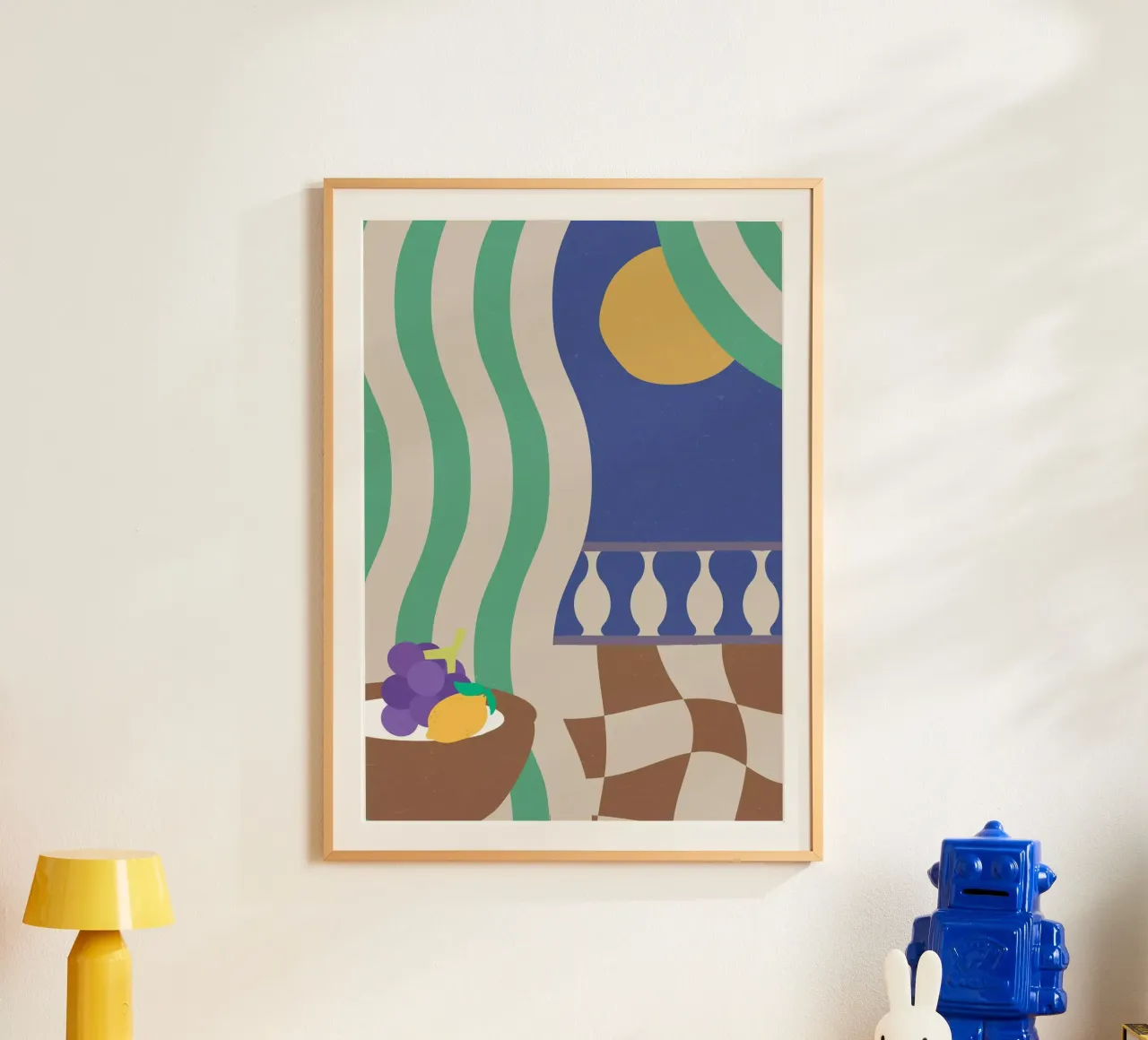 Arte astratta in grassetto poster con telaio in alluminio da DesignArt