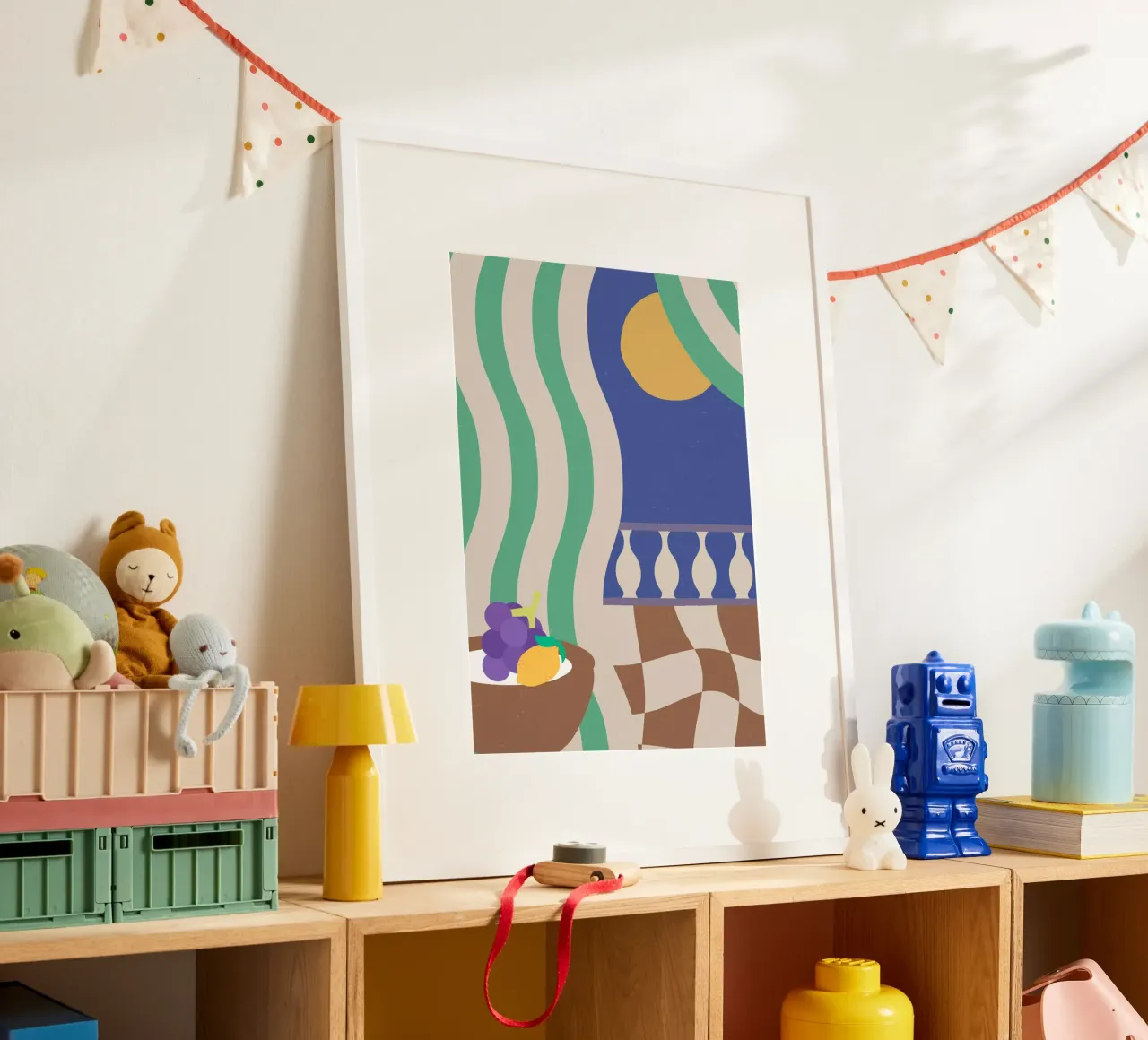 Arte astratta in grassetto poster con telaio in alluminio da DesignArt