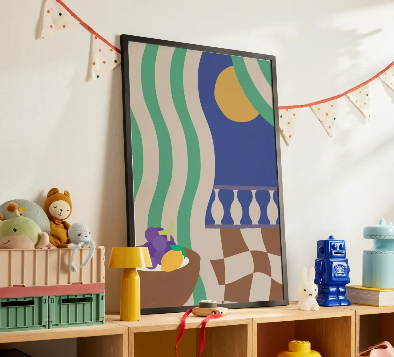 Arte astratta in grassetto poster con telaio in alluminio da DesignArt