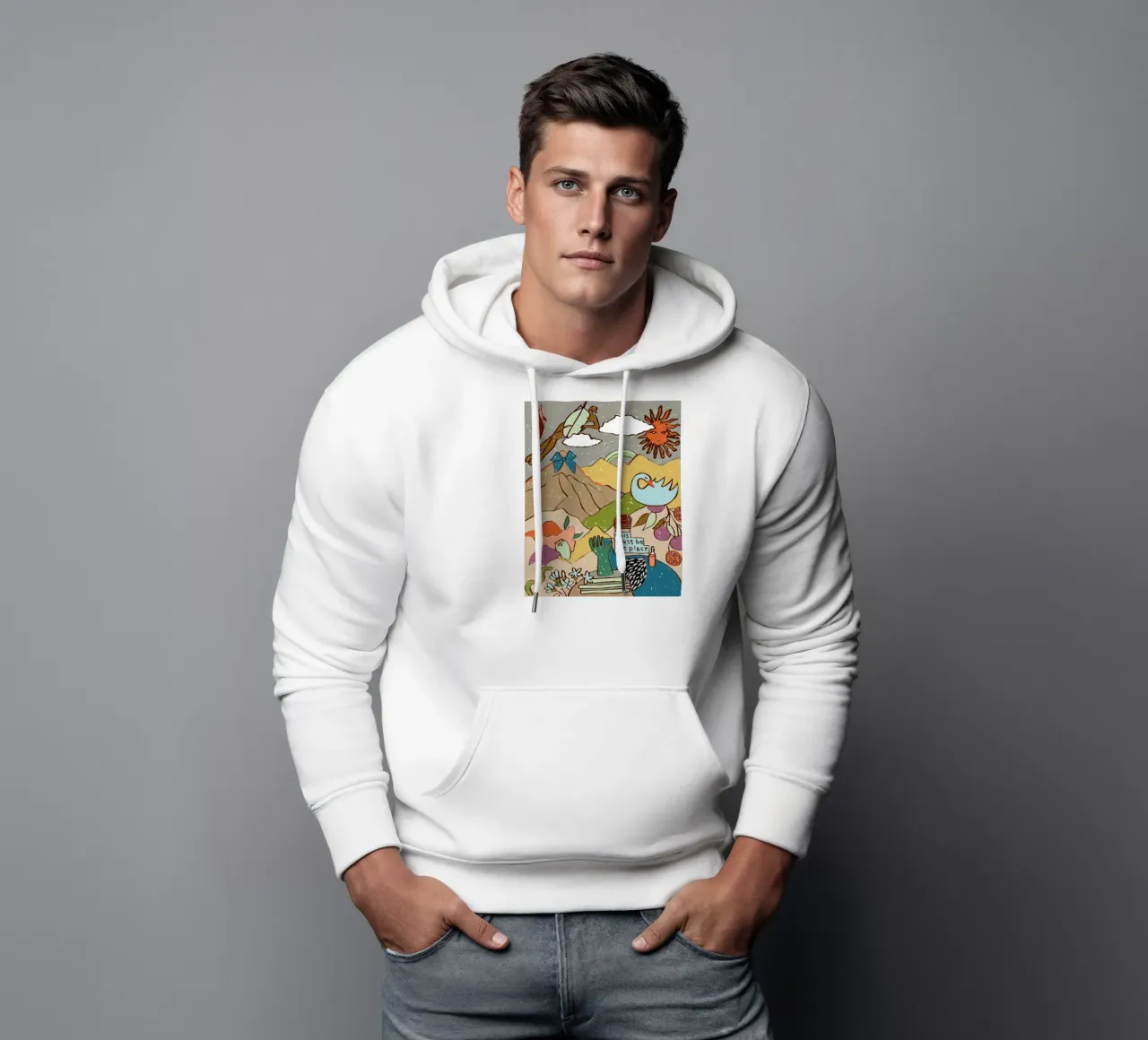 Questo deve essere il posto giusto felpa con cappuccio da 83oranges