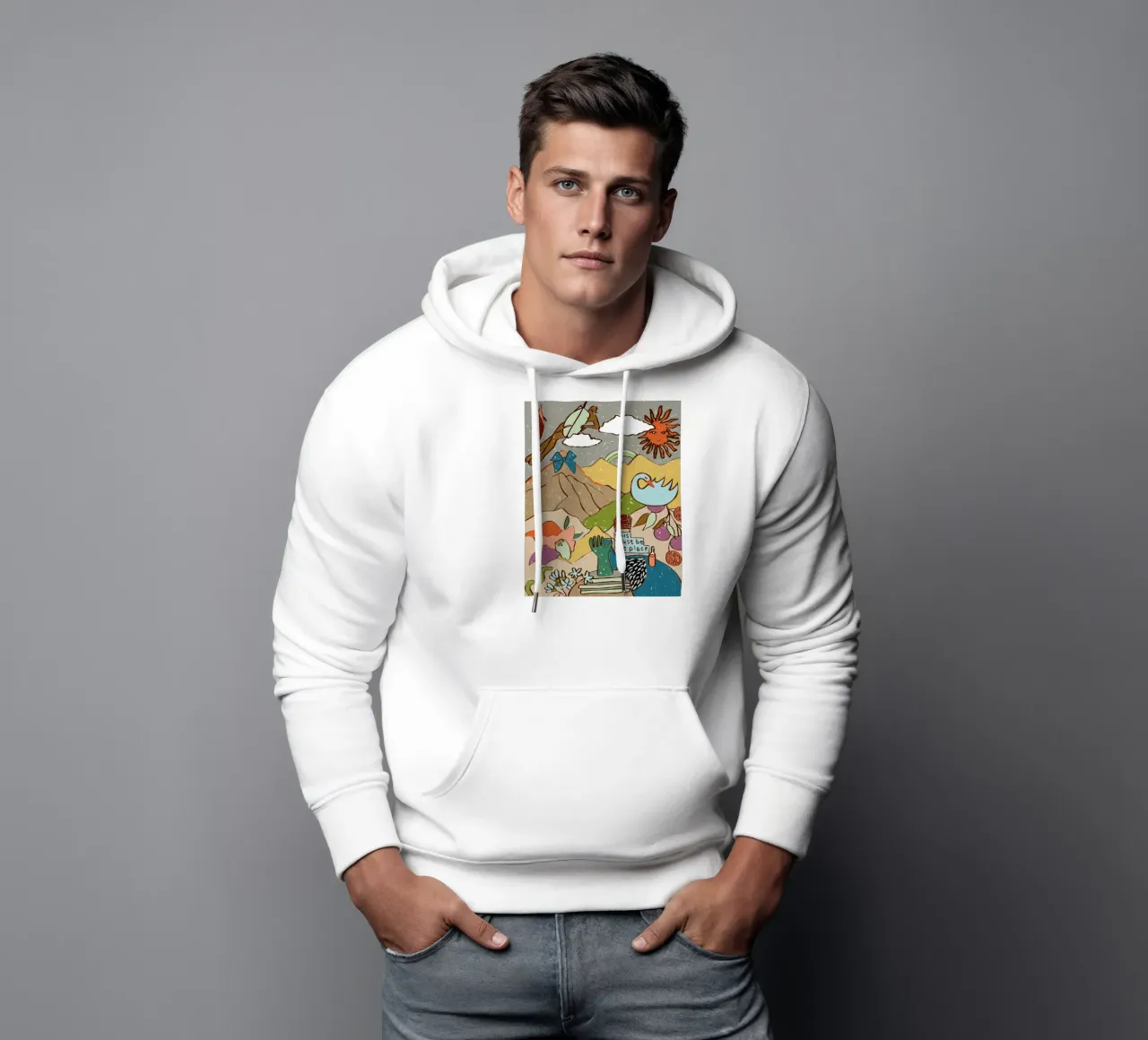 Questo deve essere il posto giusto felpa con cappuccio da 83oranges