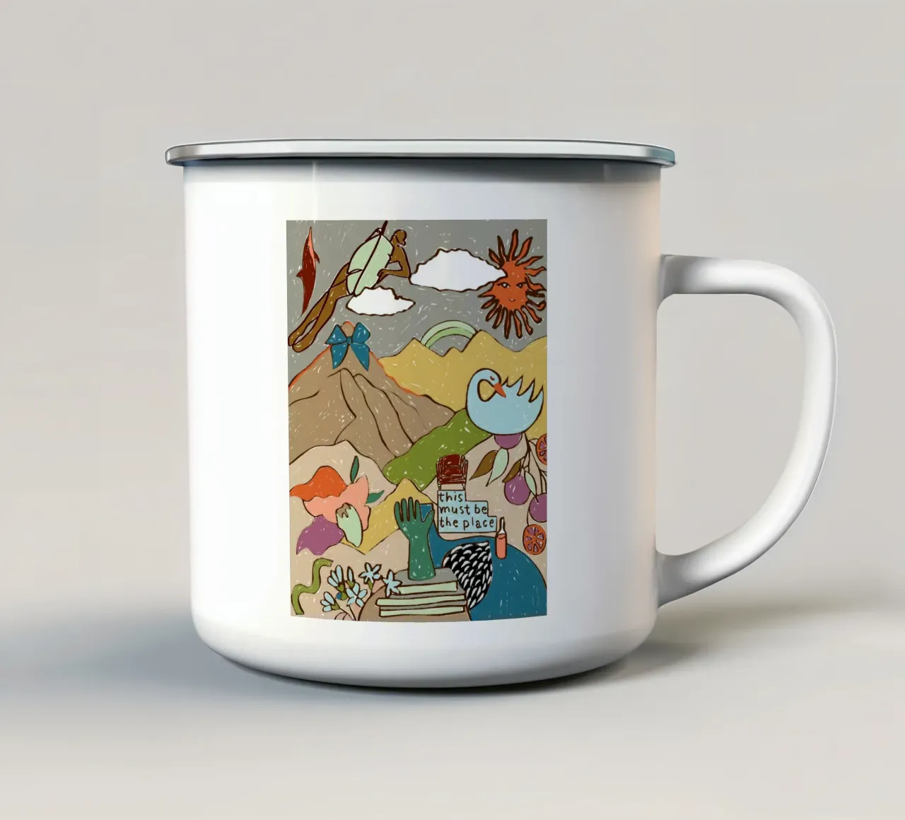 Questo deve essere il posto giusto tazza in smalto da 83oranges