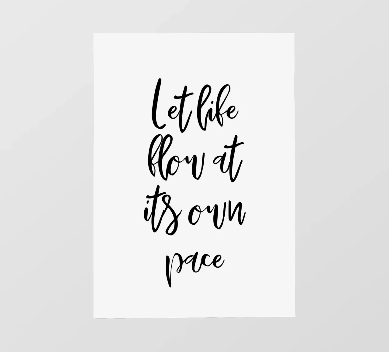 Let life flow at its own pace telo in pvc da Quotes on walls