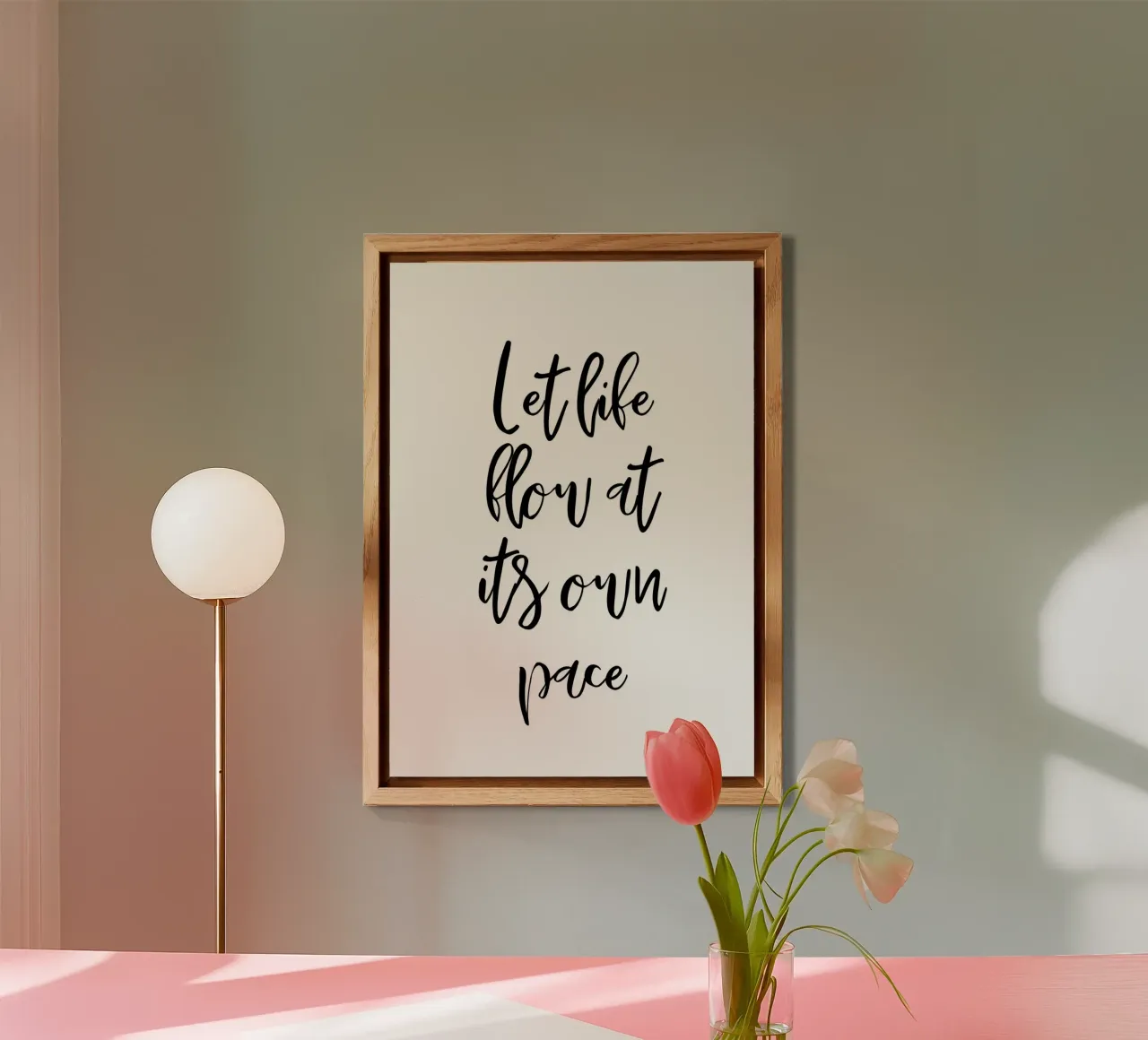 Let life flow at its own pace alluminio dibond da Quotes on walls