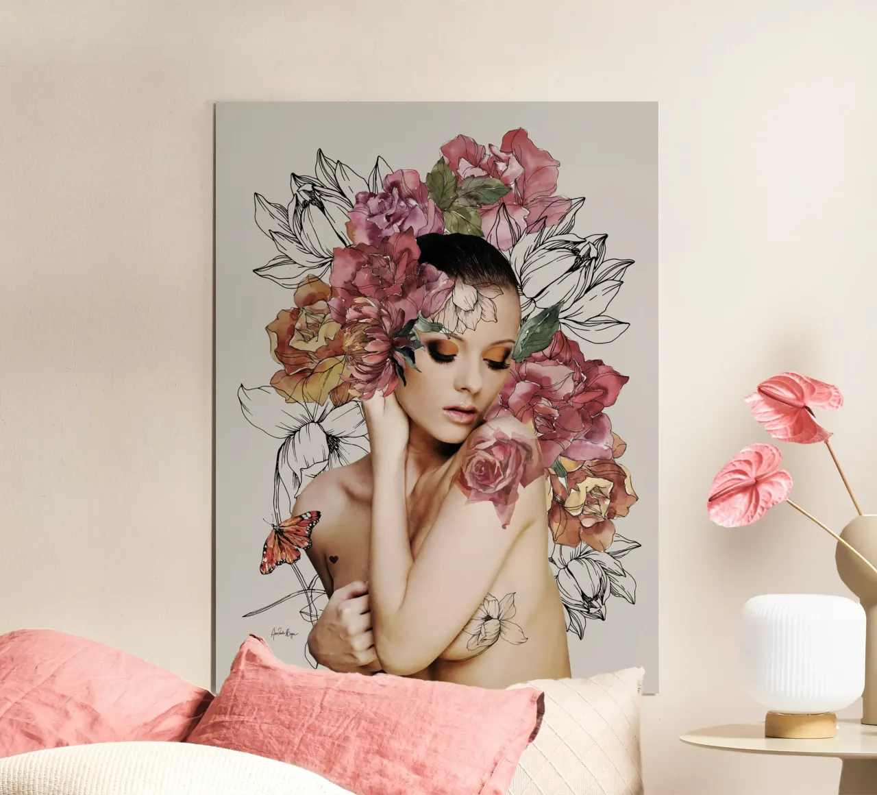Tangerina poster con telaio in alluminio da Ana Paula Hoppe