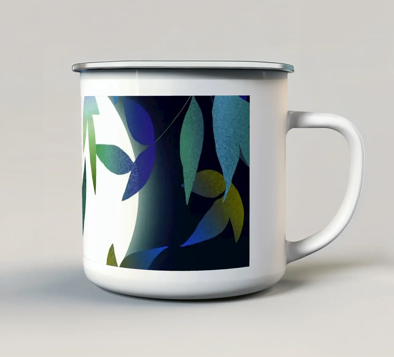 Moonlight in Teal tazza in smalto da Angelo Cerantola