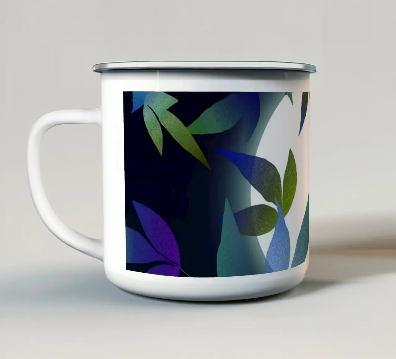 Moonlight in Teal tazza in smalto da Angelo Cerantola