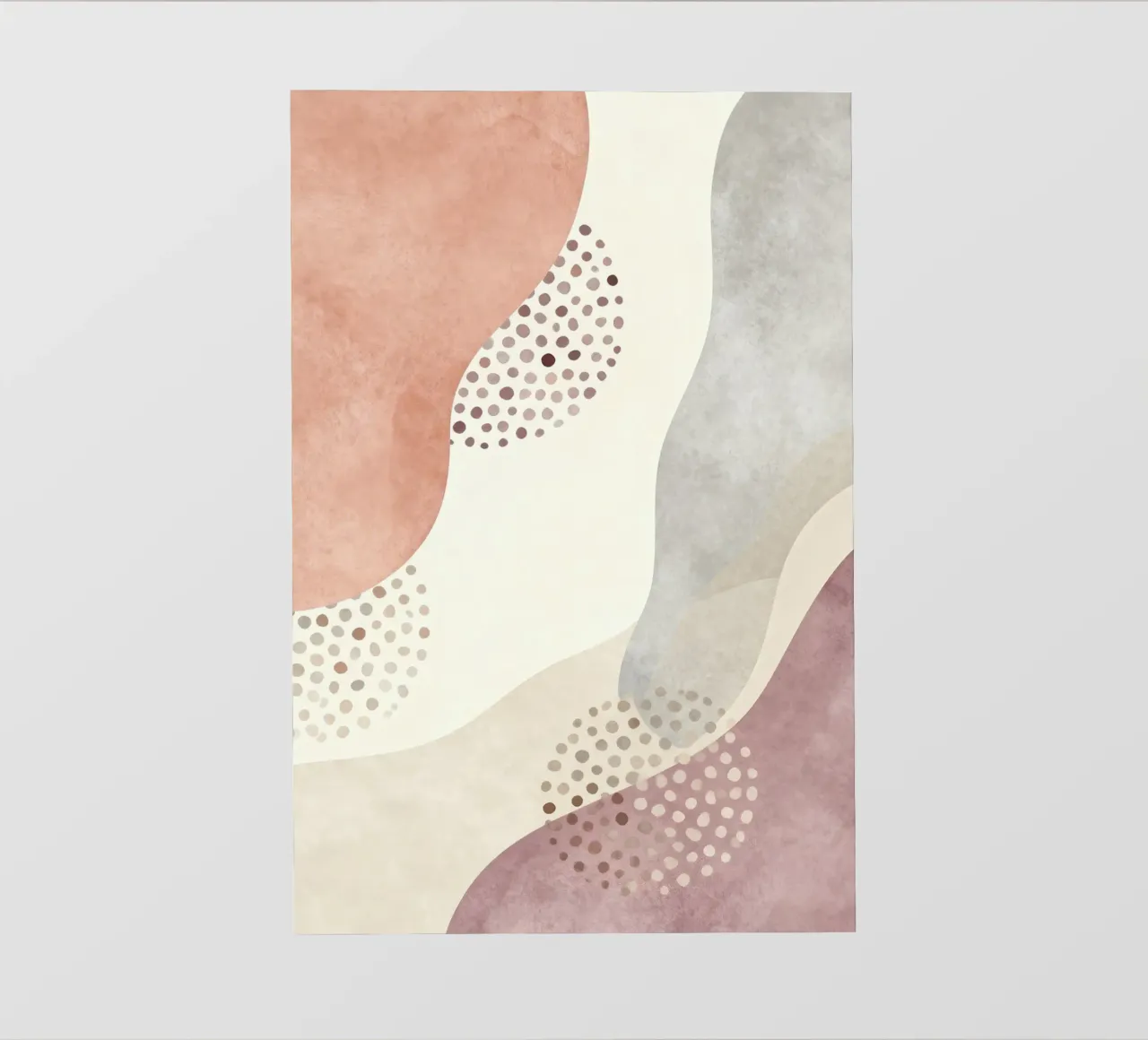 Abstract Boho, Soft Terracotta and Beige Scandi Art telo in pvc da EverLuvv Studio