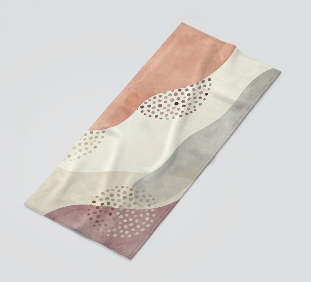 Abstract Boho, Soft Terracotta and Beige Scandi Art telo mare da EverLuvv Studio