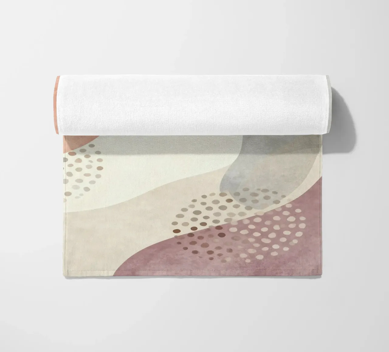 Abstract Boho, Soft Terracotta and Beige Scandi Art telo mare da EverLuvv Studio