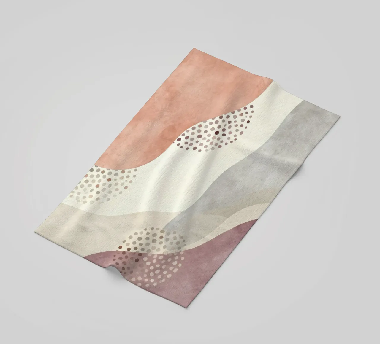 Abstract Boho, Soft Terracotta and Beige Scandi Art telo mare da EverLuvv Studio