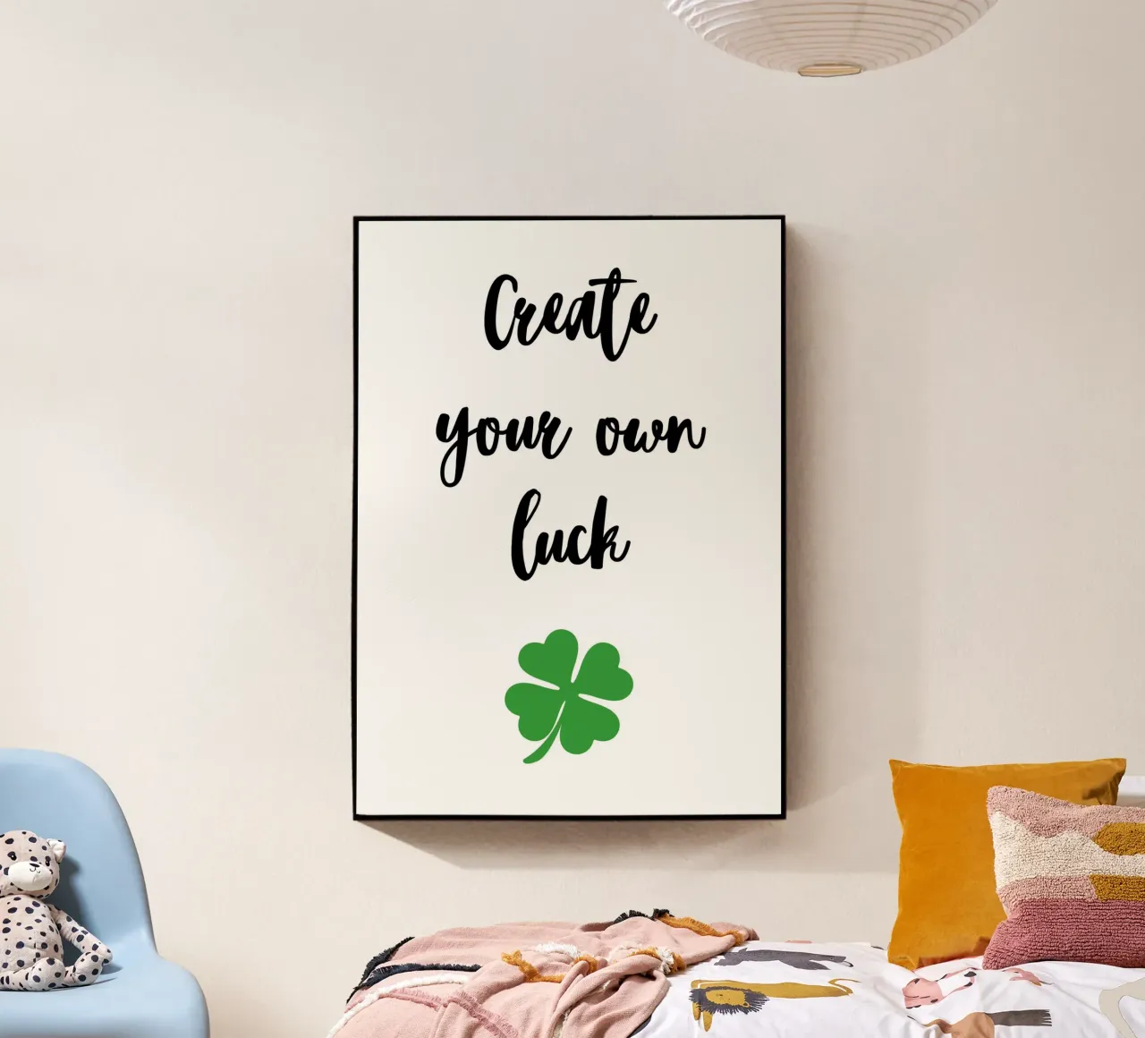 Create your own luck plexiglass da Quotes on walls