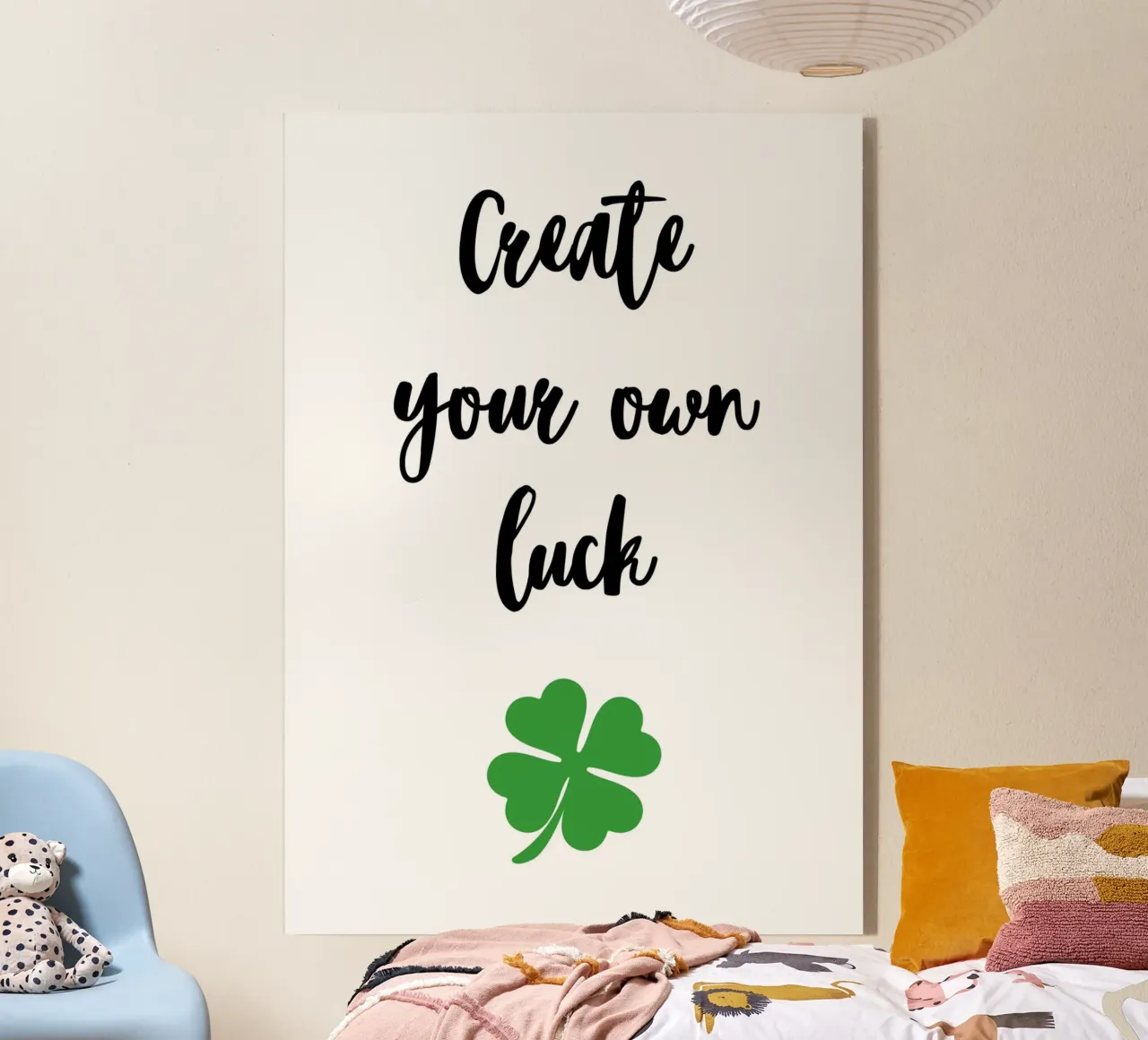 Create your own luck plexiglass da Quotes on walls