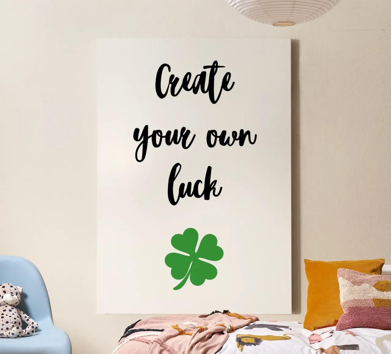 Create your own luck canvas by Quotes on walls
