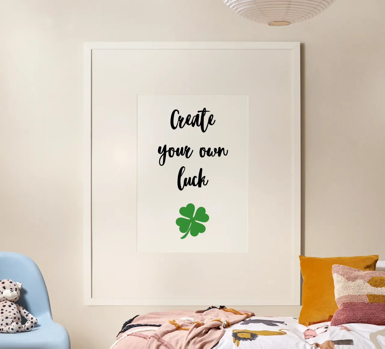 Create your own luck carta hahnemühle da Quotes on walls
