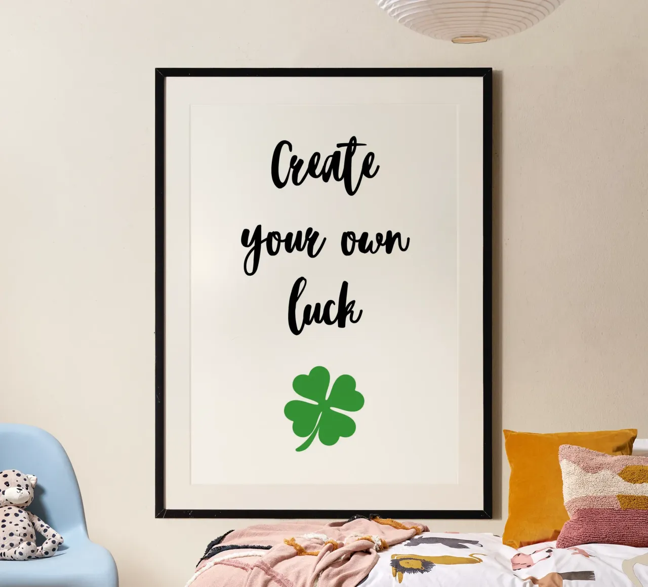 Create your own luck carta hahnemühle da Quotes on walls