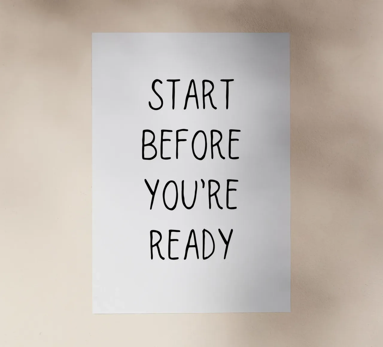 Start before you’re ready pellicola backlit da Quotes on walls