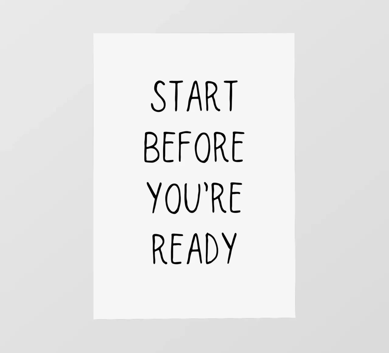 Start before you’re ready pellicola backlit da Quotes on walls