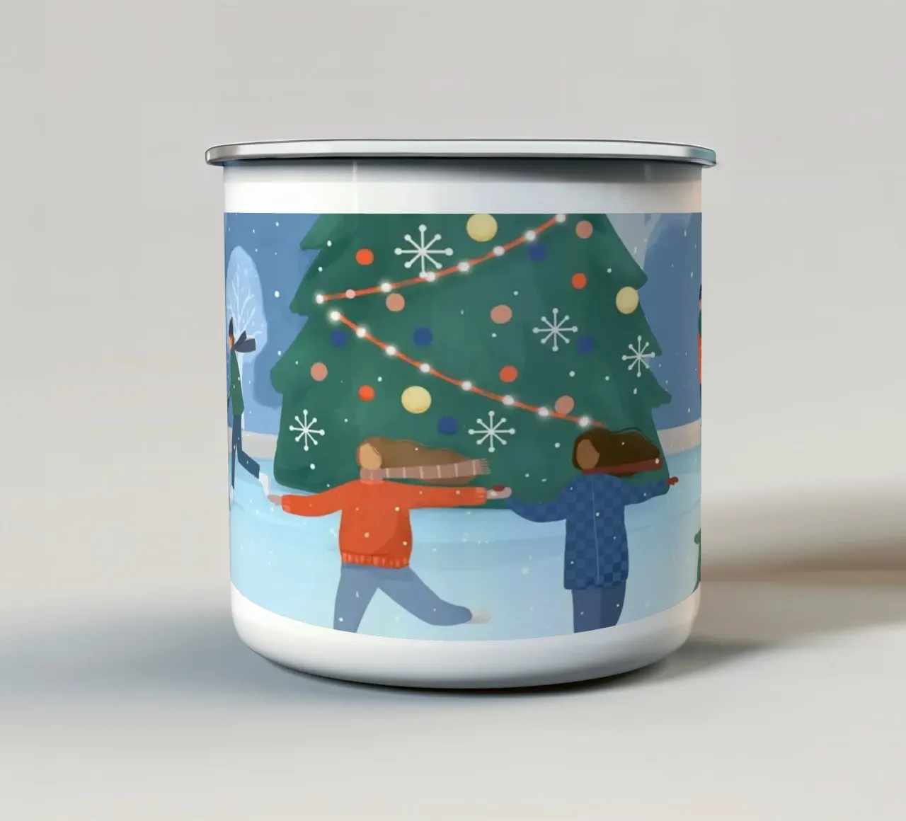 Xmas in NYC tazza in smalto da PetrArts