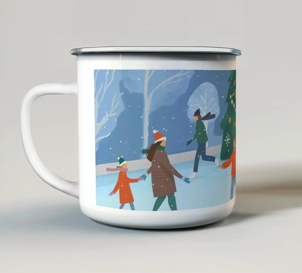 Xmas in NYC tazza in smalto da PetrArts