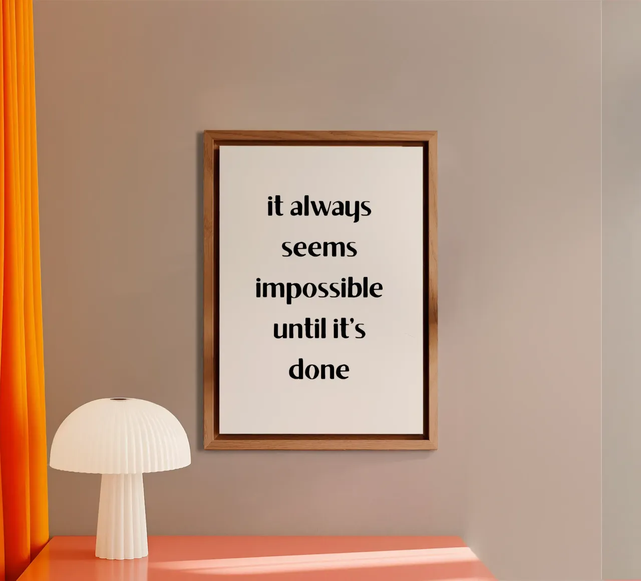 It always seems impossible until it's done pannello forex da Quotes on walls