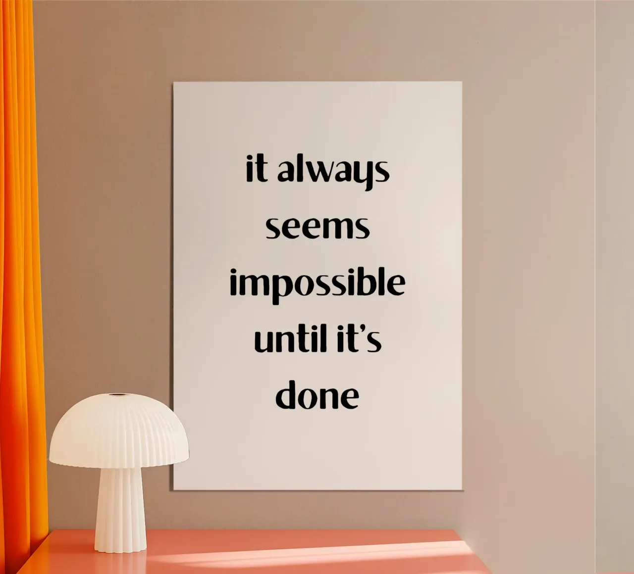 It always seems impossible until it's done pannello forex da Quotes on walls