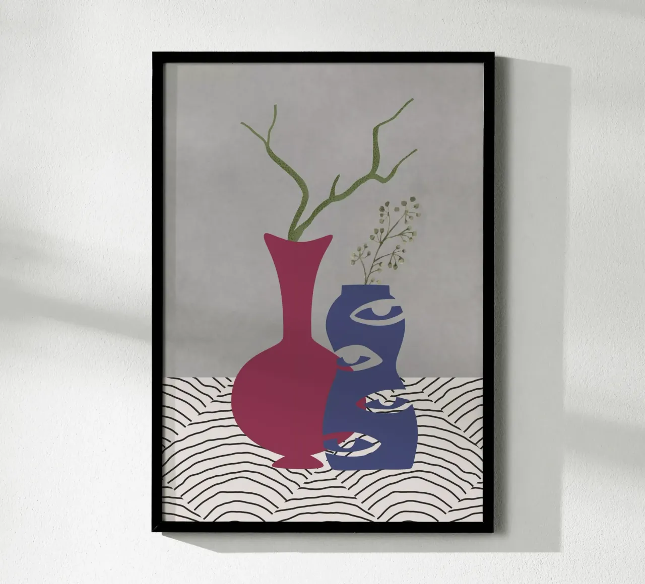 Illustrazione floreale poster con telaio in alluminio da DesignArt