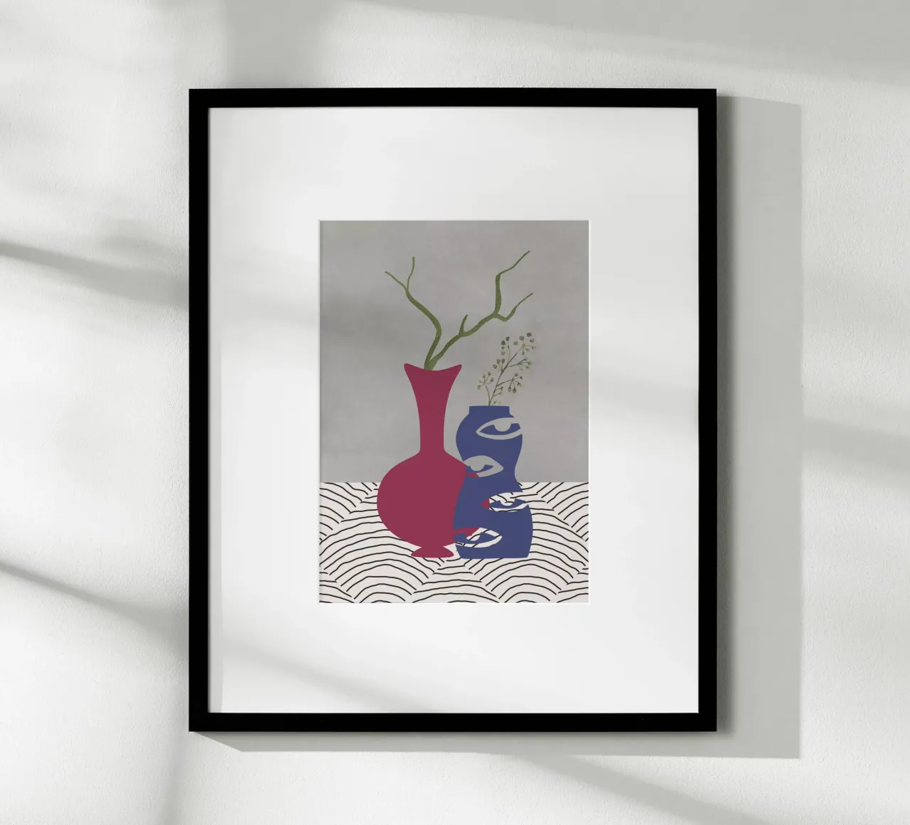 Illustrazione floreale poster con telaio in alluminio da DesignArt