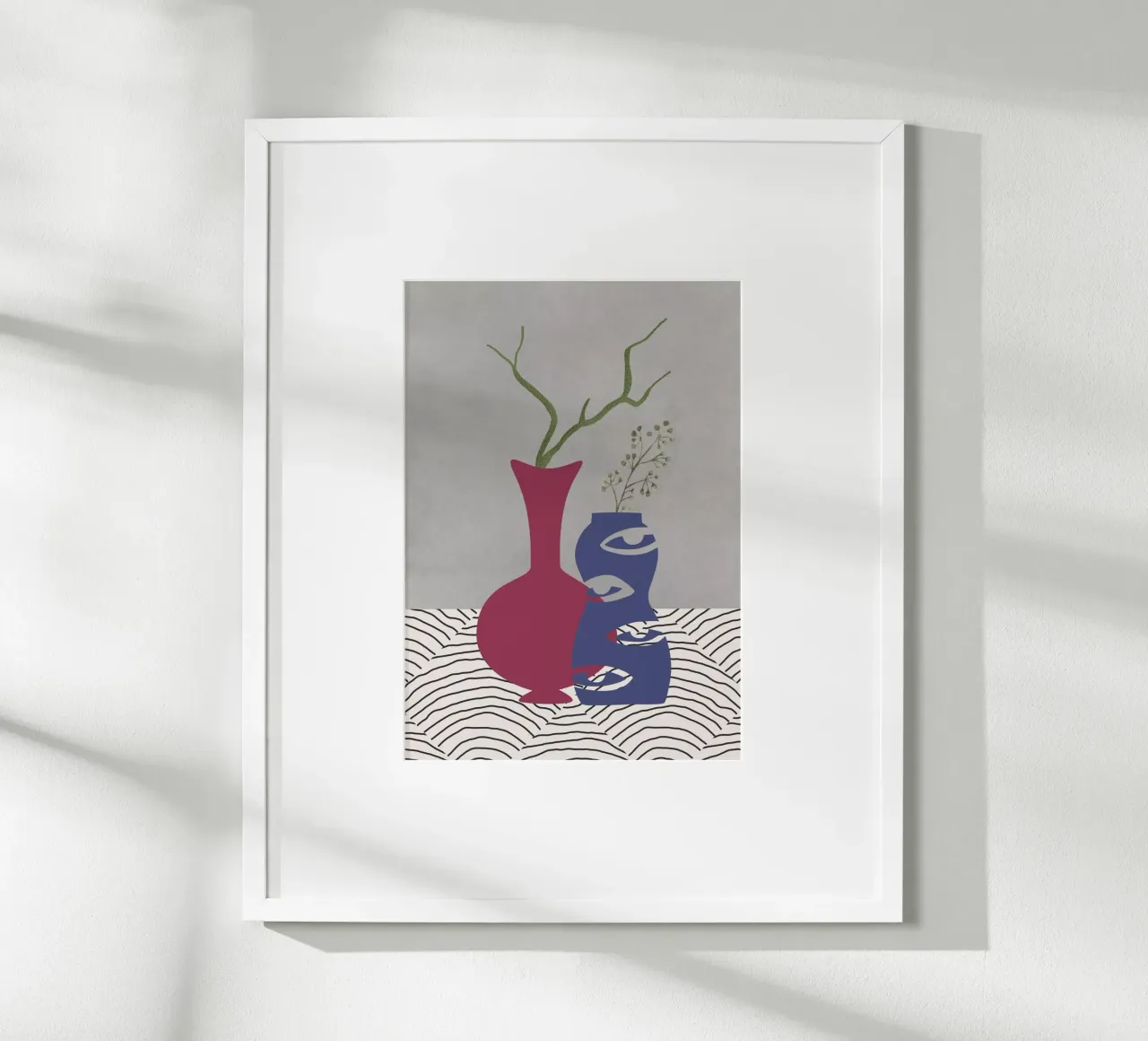 Illustrazione floreale poster con telaio in alluminio da DesignArt