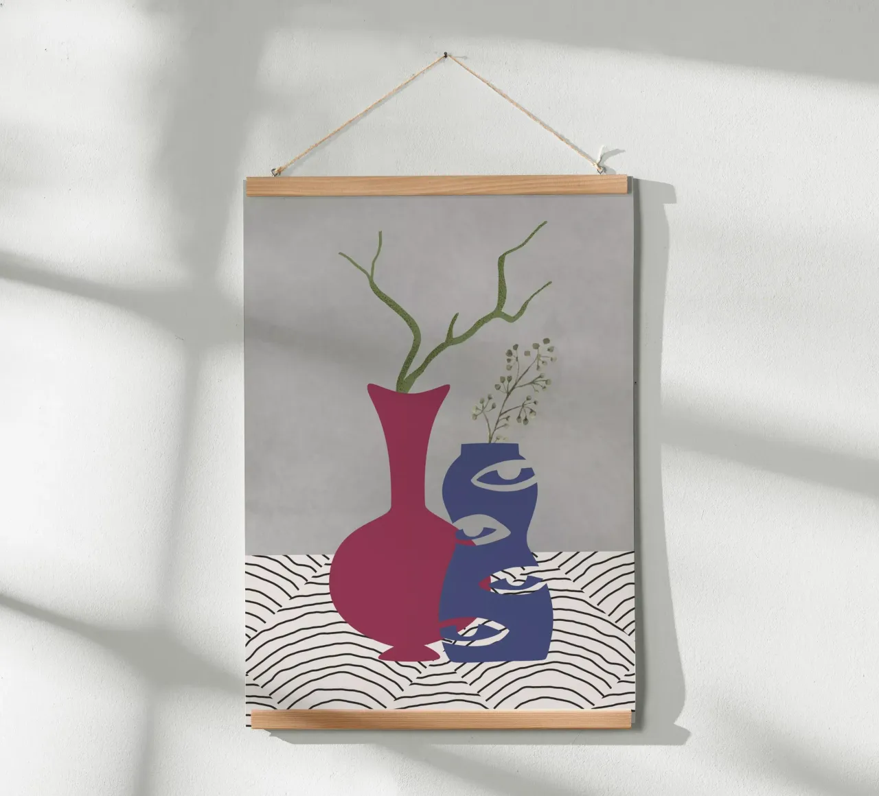 Illustrazione floreale poster con telaio in alluminio da DesignArt