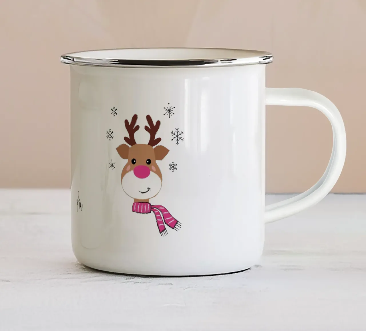 Shiny Nose Reindeer tazza in smalto da Petra Lang - Design
