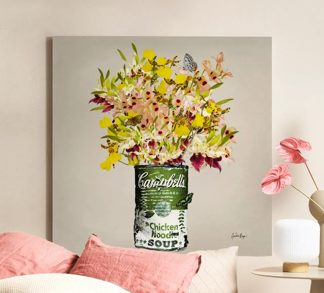 Campbell´s Orchid Quadrado tela con Cornice a cassetta da Ana Paula Hoppe