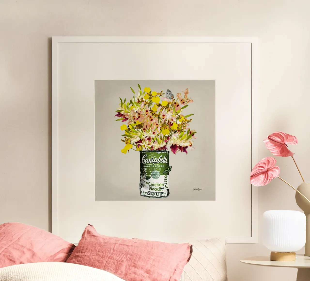 Campbell´s Orchid Quadrado poster con telaio in alluminio da Ana Paula Hoppe