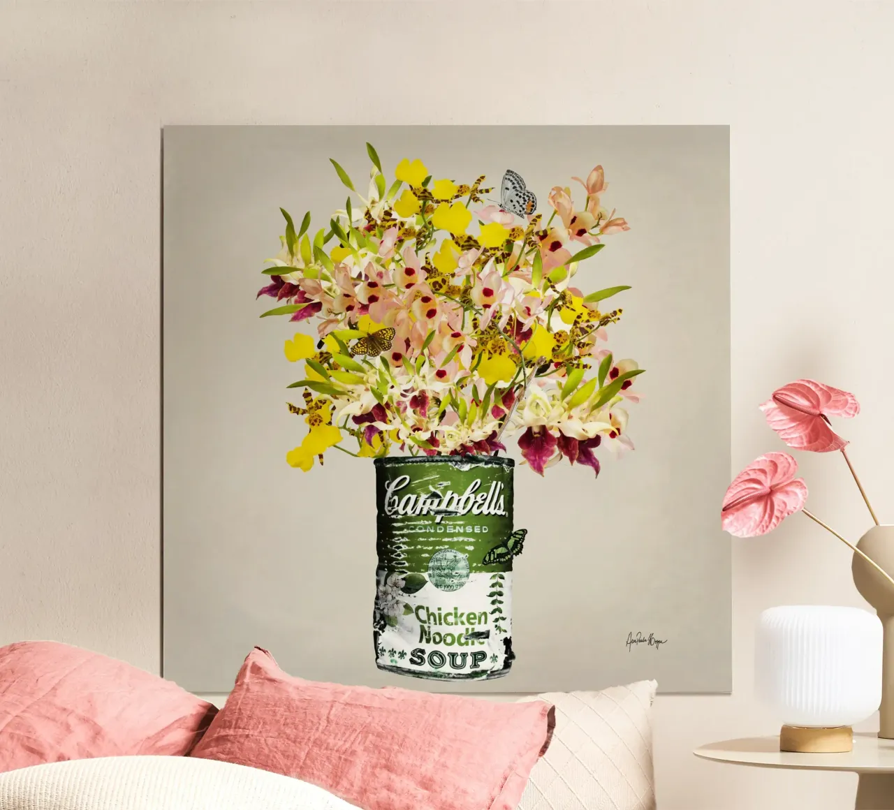 Campbell´s Orchid Quadrado poster con telaio in alluminio da Ana Paula Hoppe