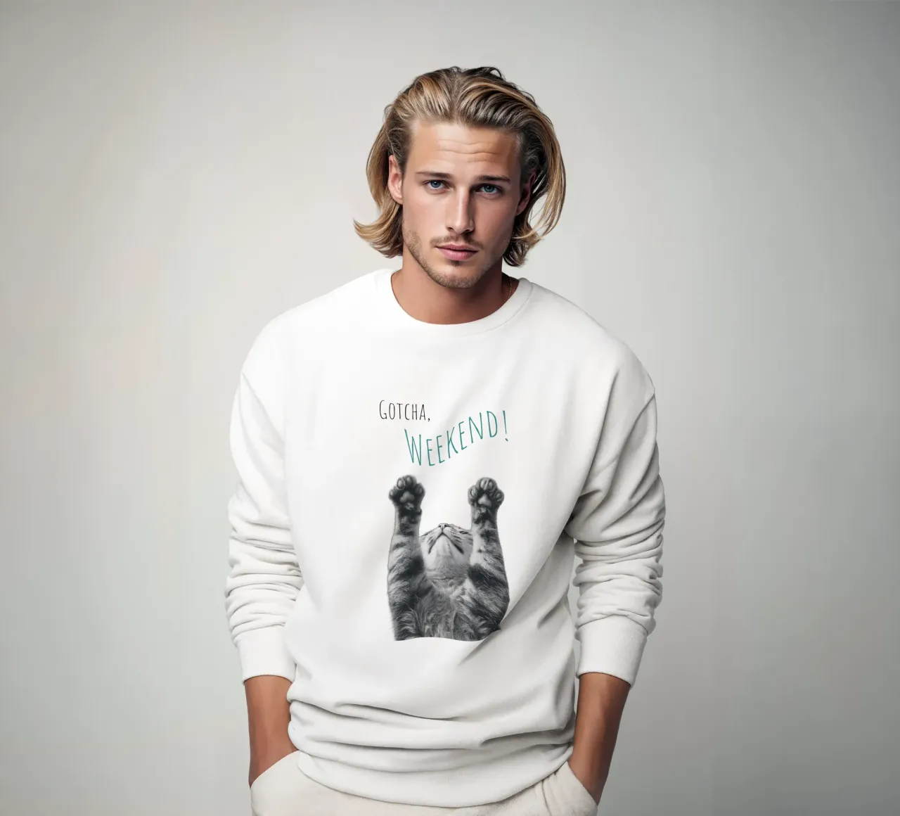 Gatto fresco - fine settimana felpa da Melanie Viola