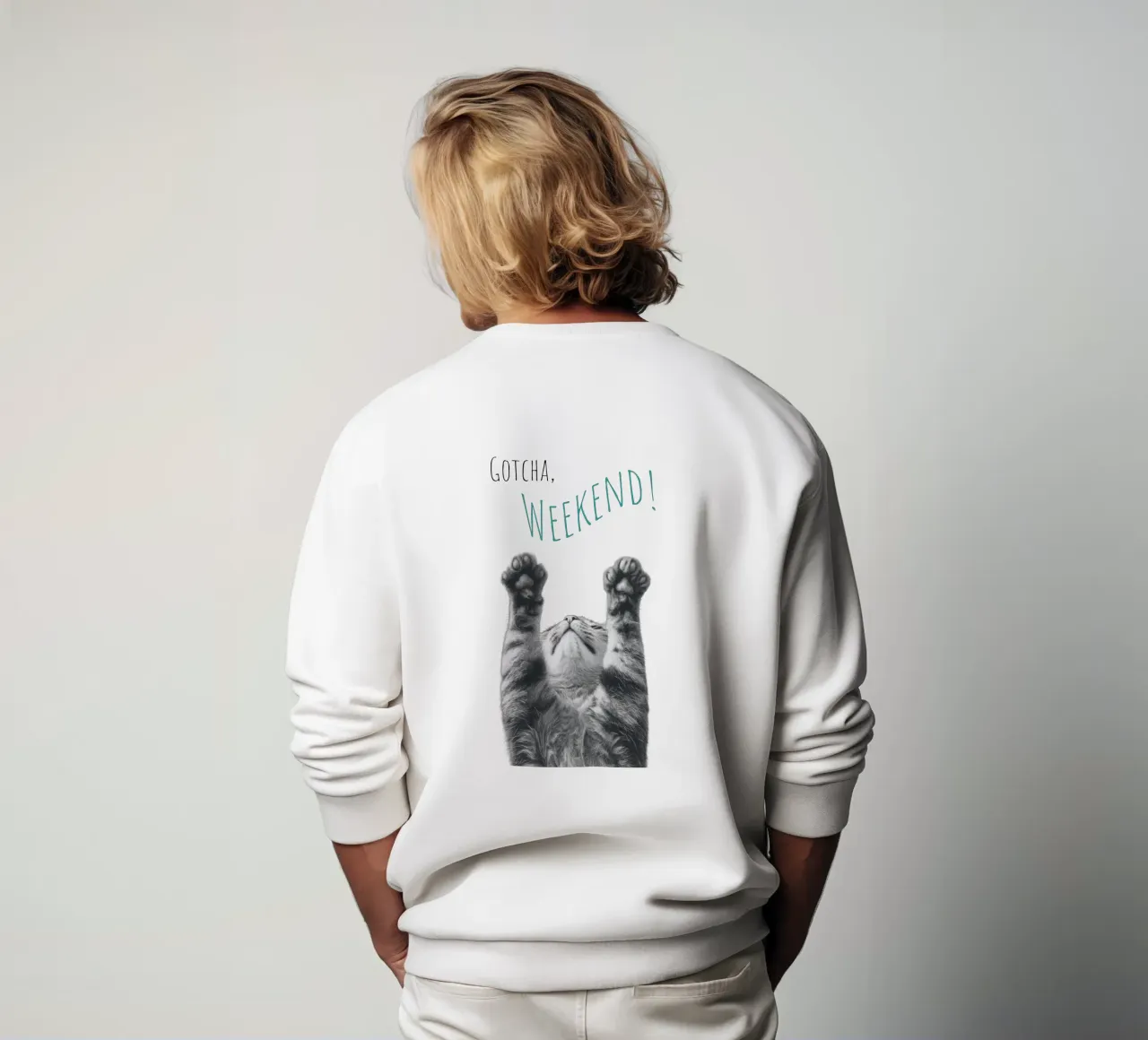 Cool cat - weekend sweatshirt by Melanie Viola