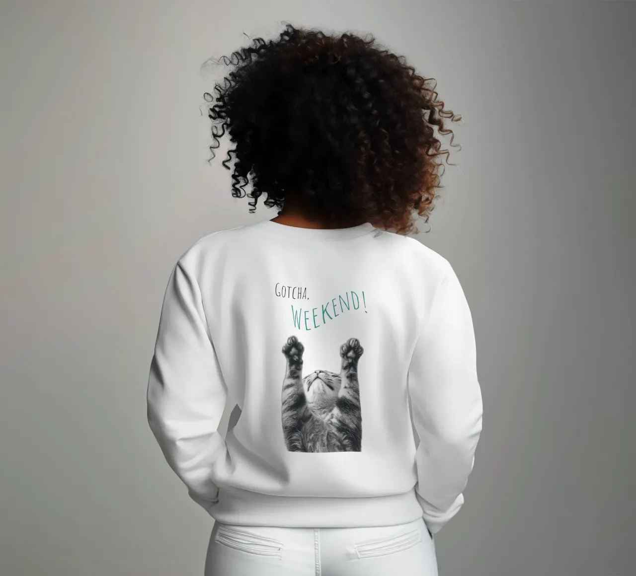 Cool cat - weekend sweatshirt by Melanie Viola