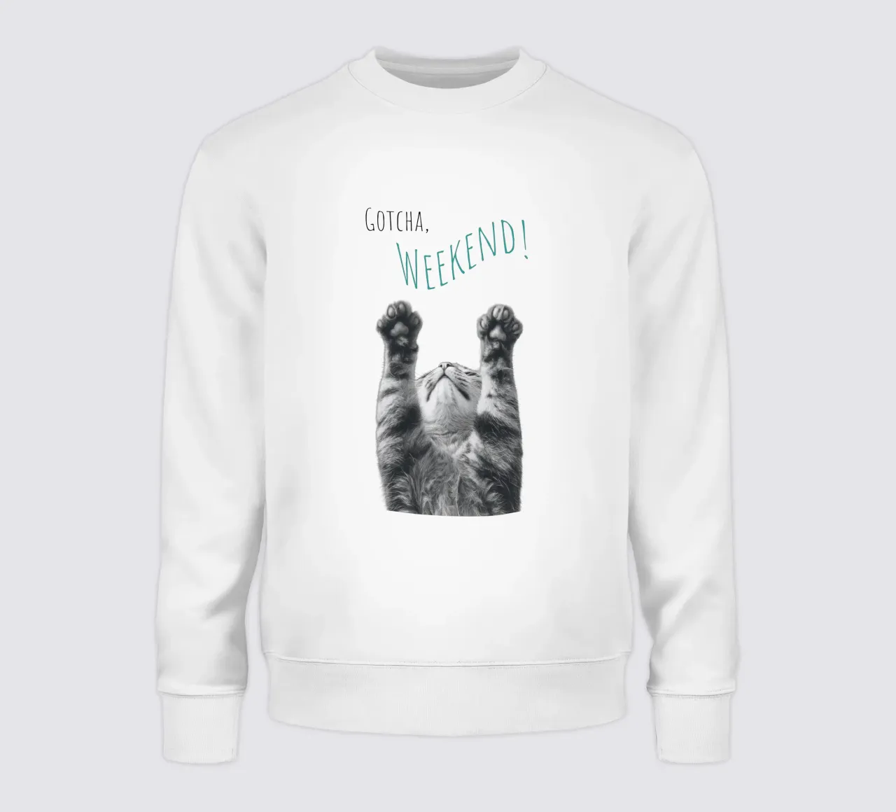 Cool cat - weekend sweatshirt by Melanie Viola