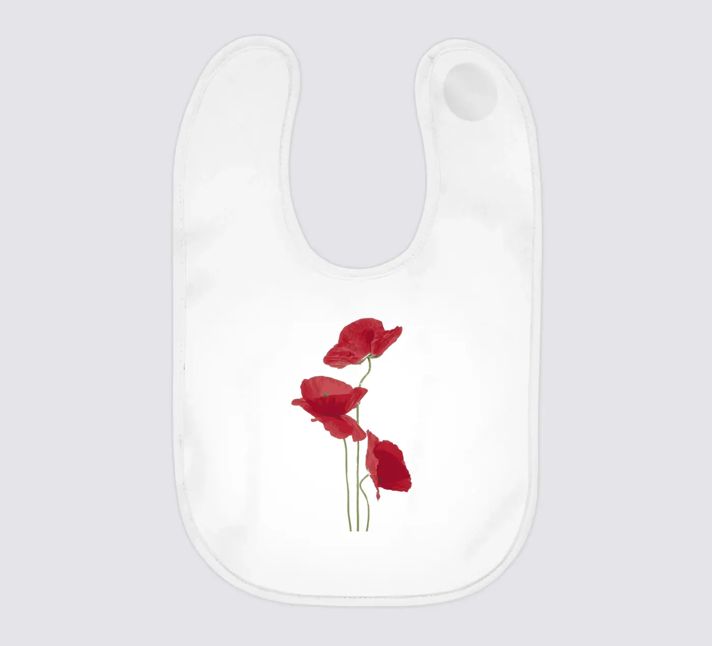 Rote Mohnblumen Babylätzchen von LaylaOzFun