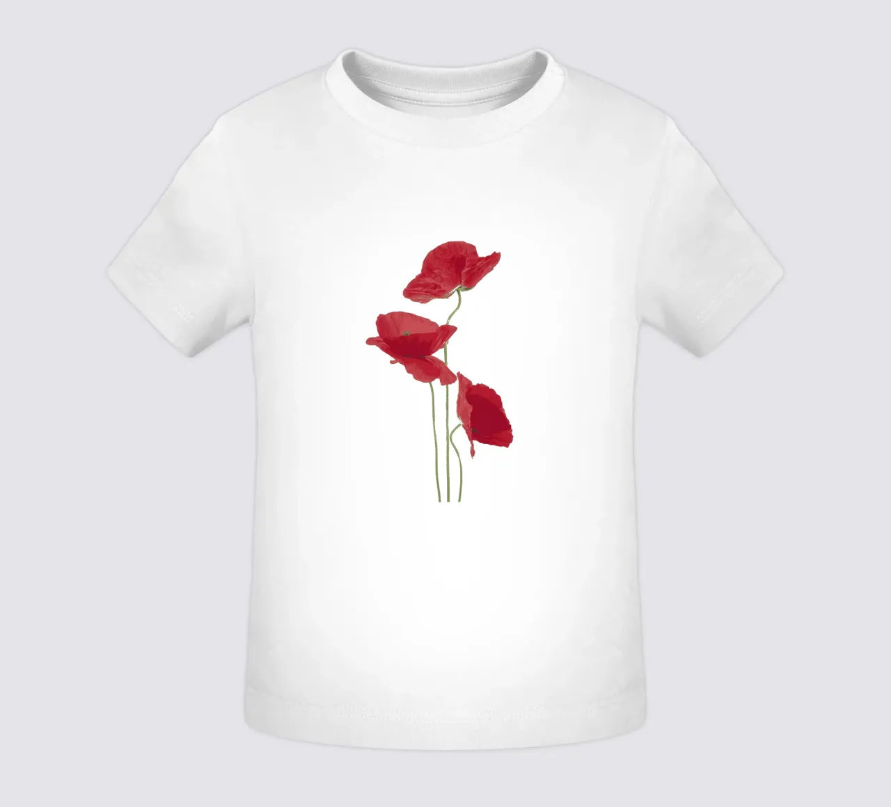 Rote Mohnblumen Baby T-Shirt von LaylaOzFun
