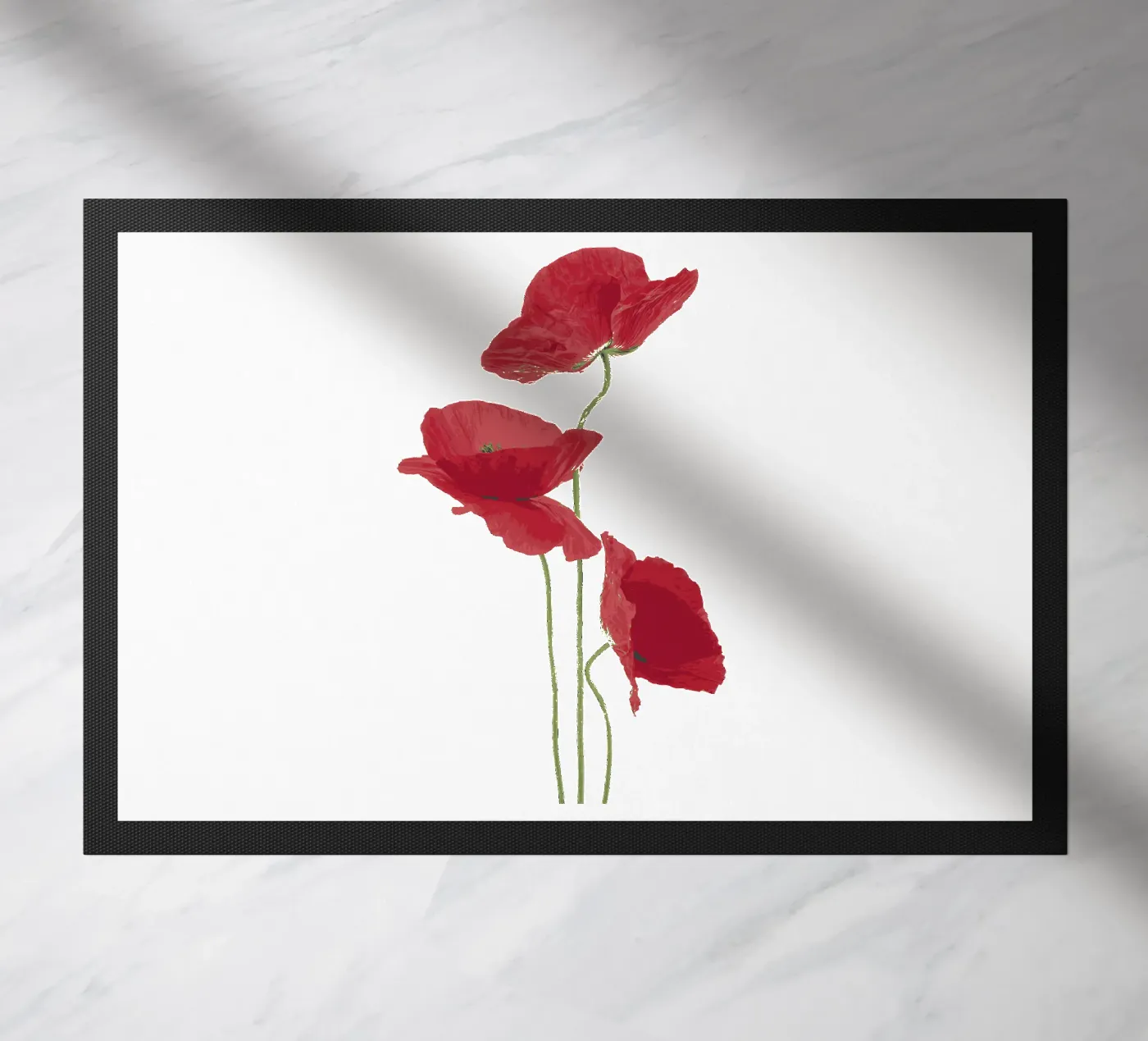 Rode klaprozen deurmat van LaylaOzFun