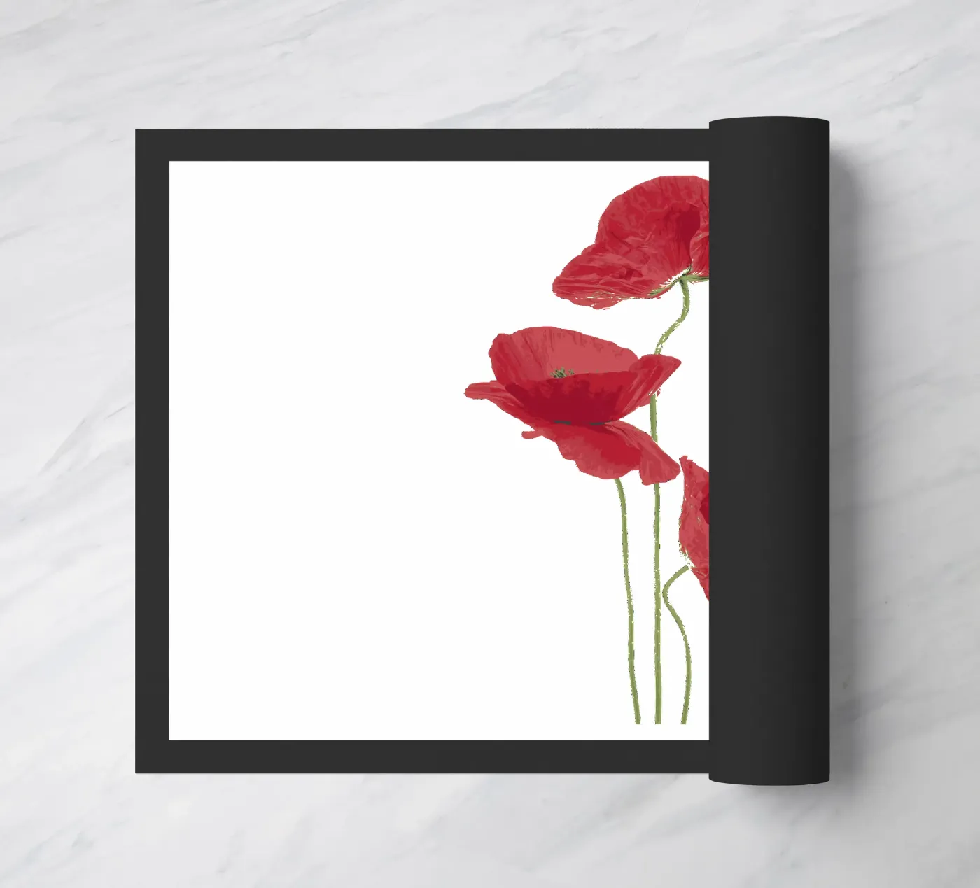 Rode klaprozen deurmat van LaylaOzFun