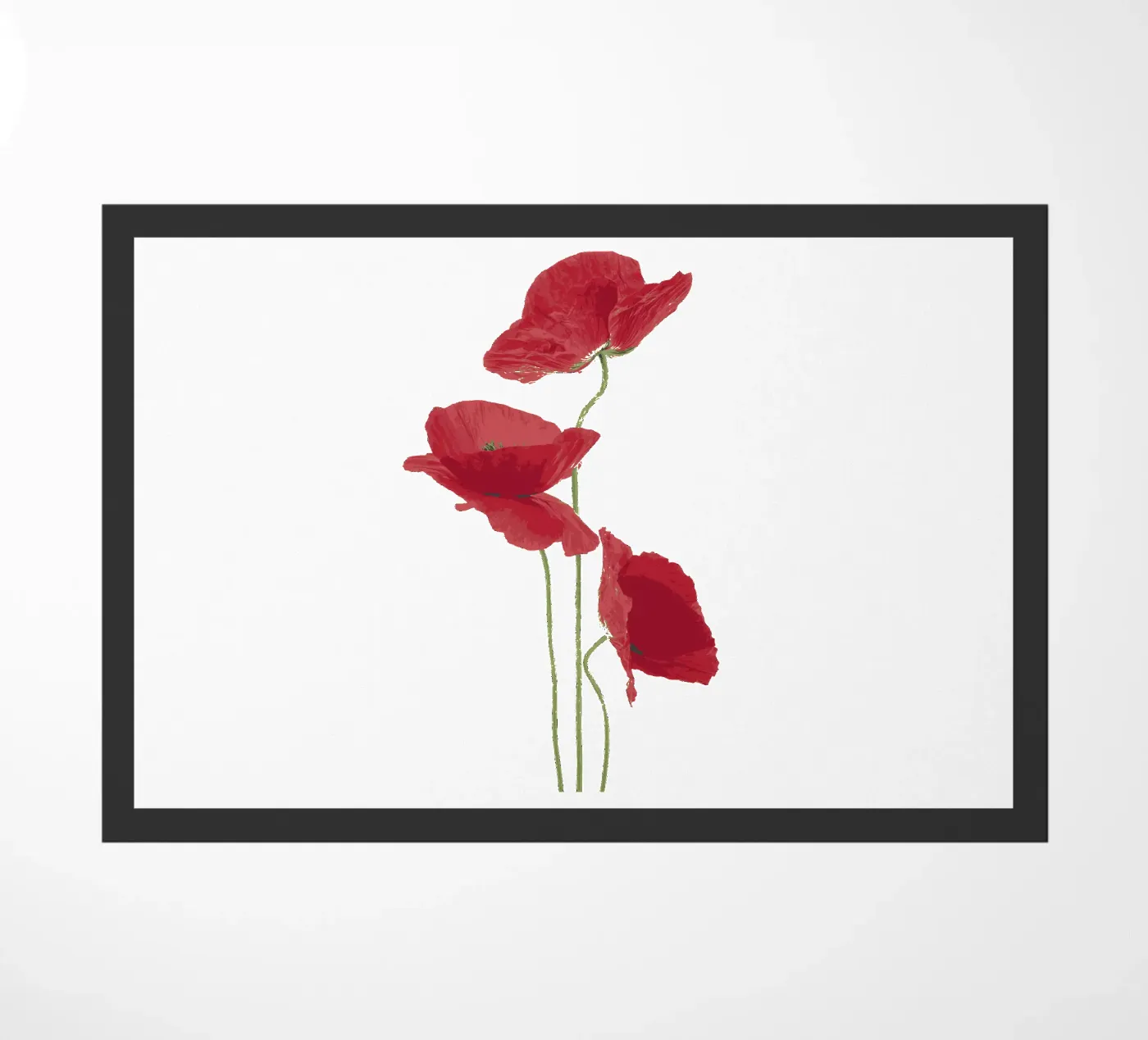 Rode klaprozen deurmat van LaylaOzFun