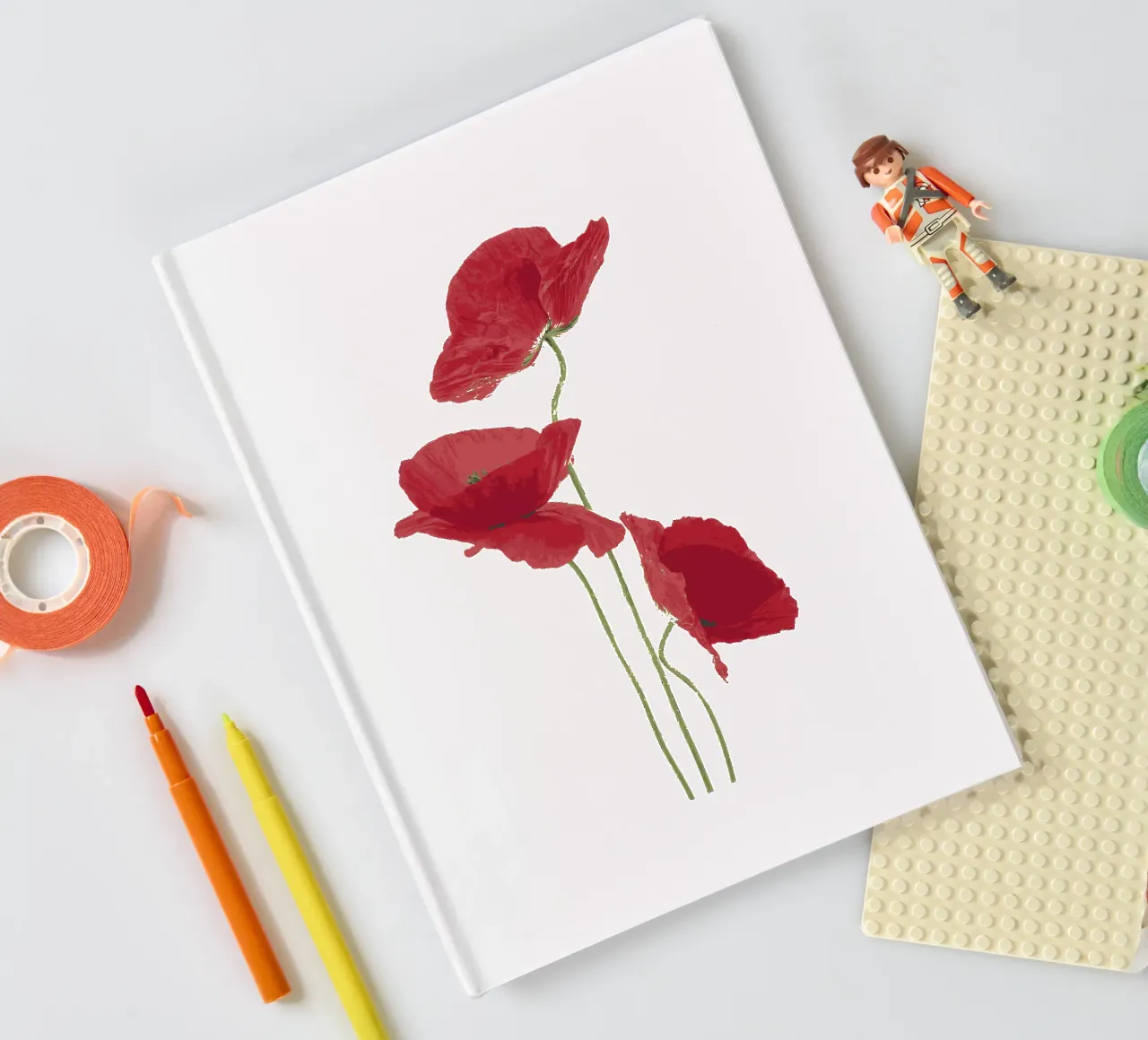 Red poppies notebook by LaylaOzFun