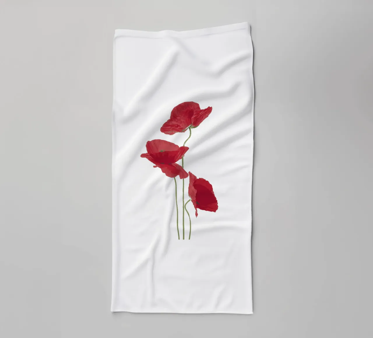 Red poppies towel by LaylaOzFun