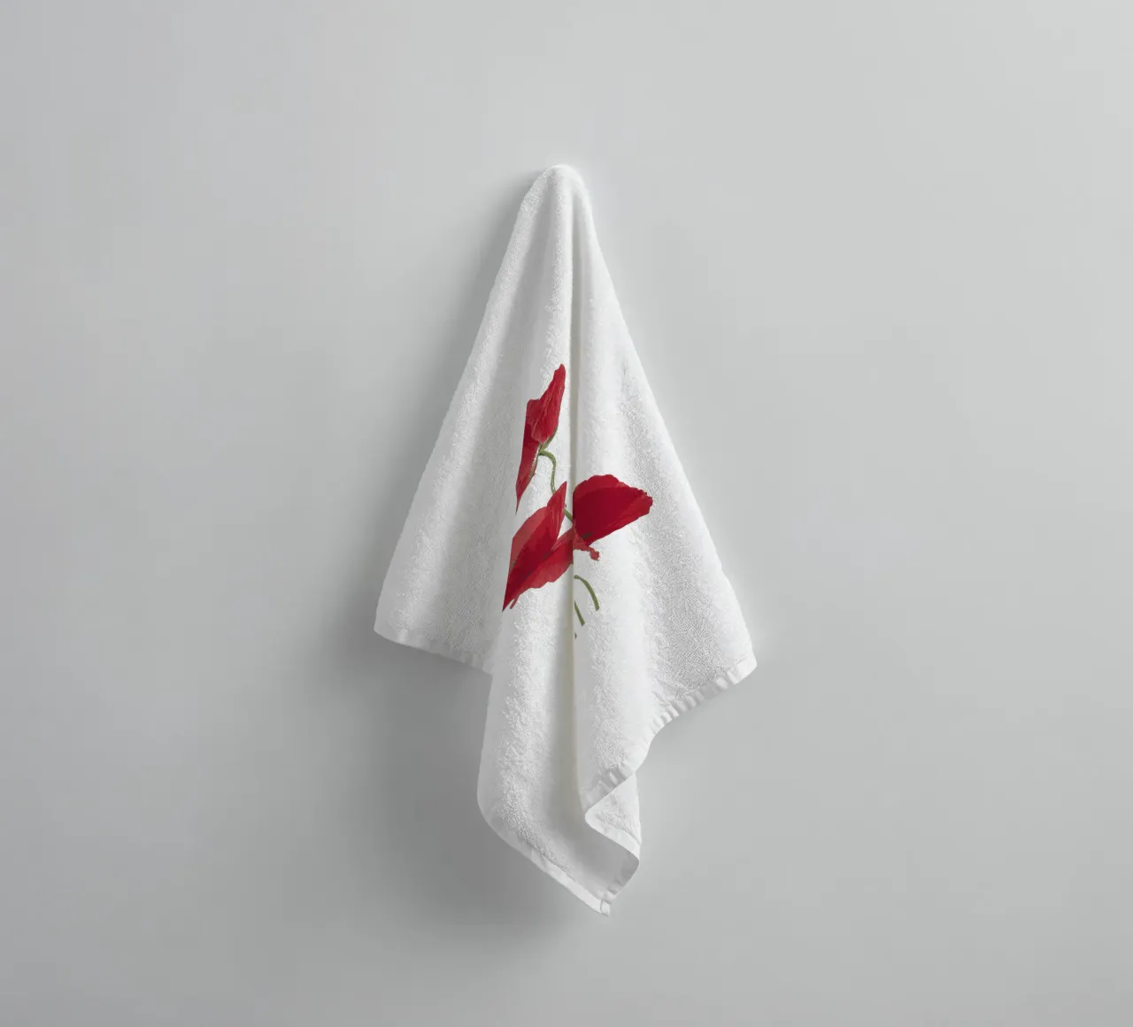 Red poppies towel by LaylaOzFun