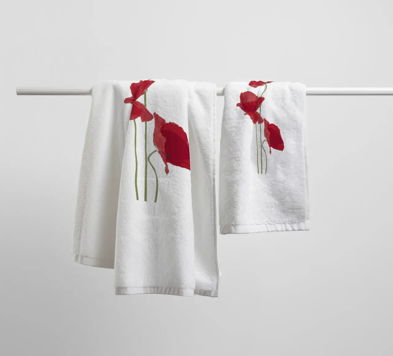Red poppies towel by LaylaOzFun