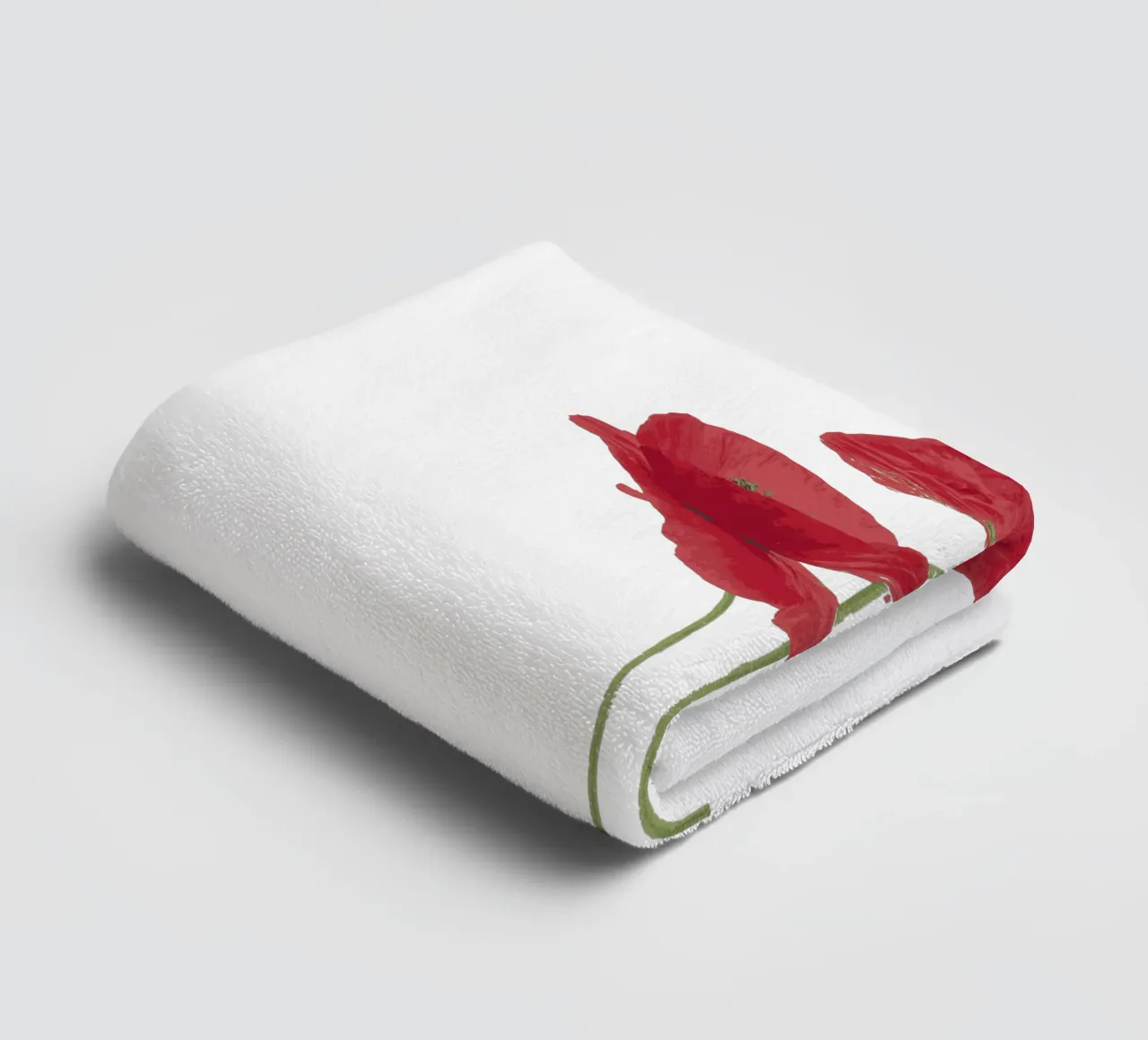 Red poppies towel by LaylaOzFun