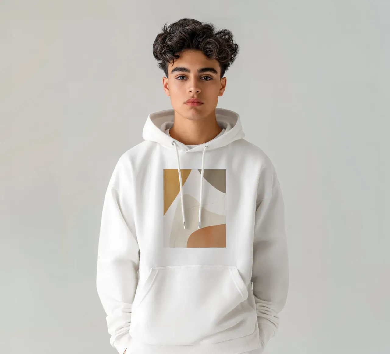 Minimalistischer organischer Abstrakt in warmen neutralen Tönen Hoodie von StudioVO