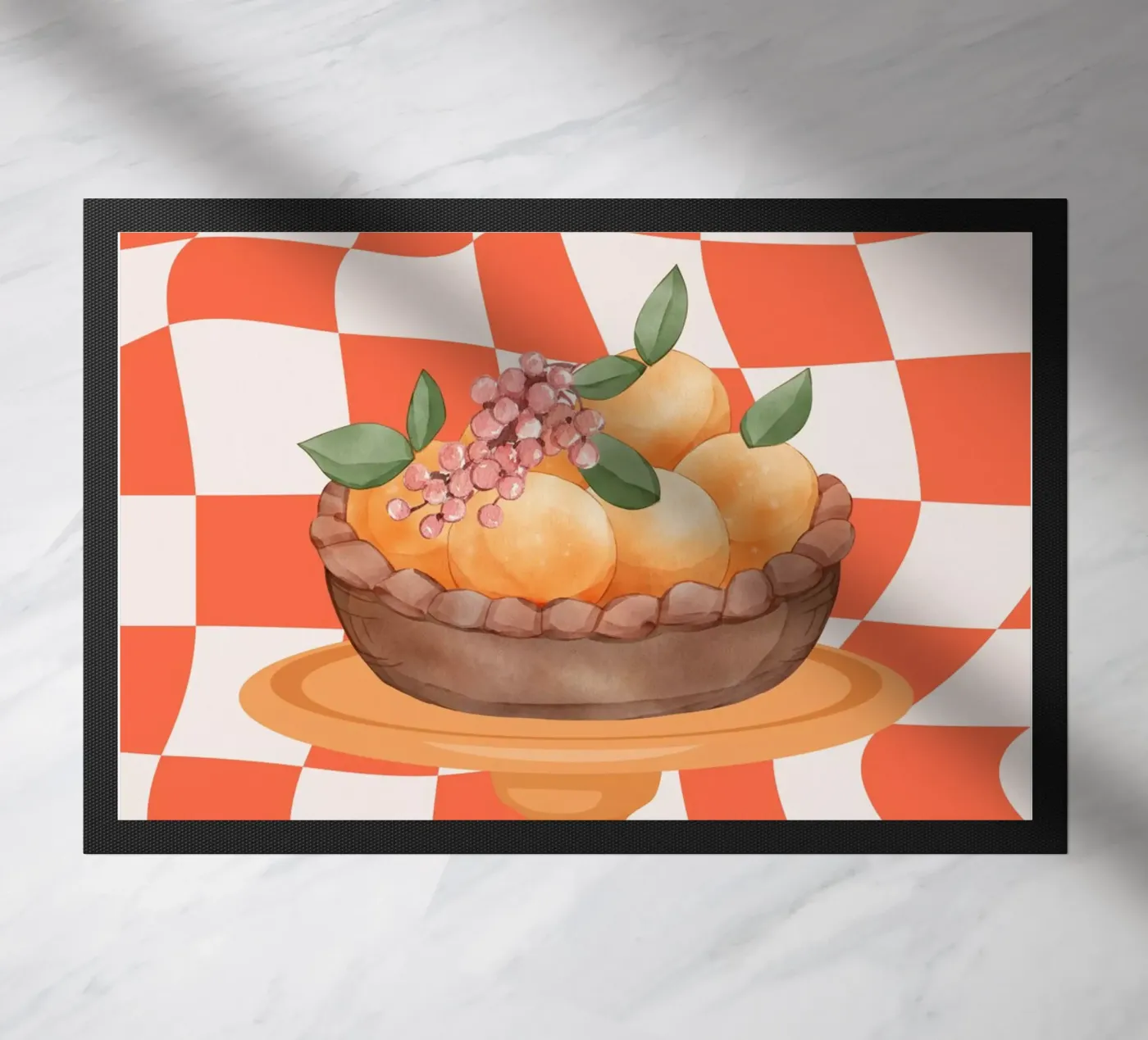 Orange deurmat van DesignArt